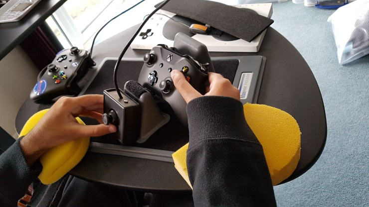 Picture of my Xbox Adaptive Controller setup